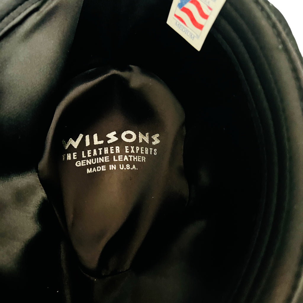 Vintage Wilsons Leather Fedora Hat Genuine Leather Hat Made in U.S.A.