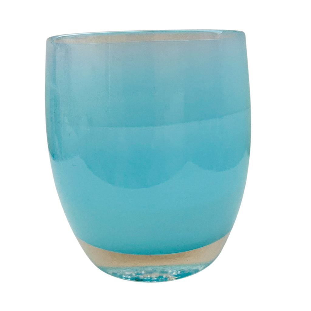 Glassybaby Aqua Blue Votive Glass Candle Holder