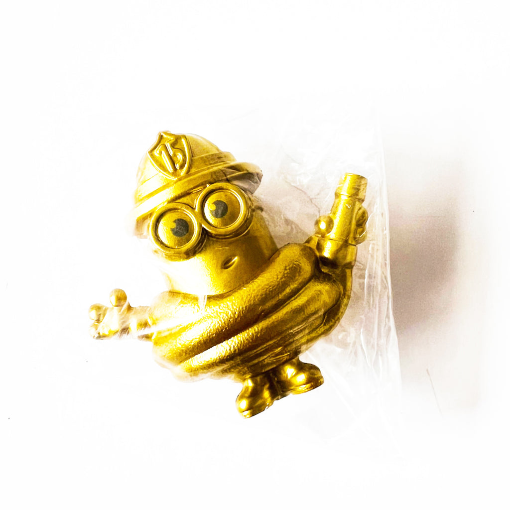 Minion Action Figure Gold Firefighter 2.5" McDonald's Despicable Me Rise of Gru