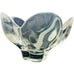 Vintage Orrefors Clear Crystal Lotus Flower Footed Dish Bowl