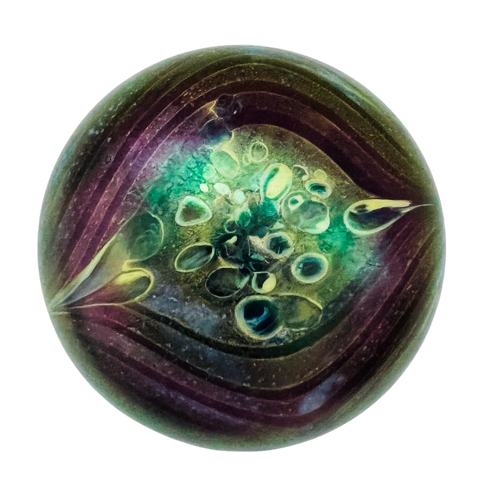 Vintage Robert Coleman RC Abstract Studio Art Glass Purple Paperweight