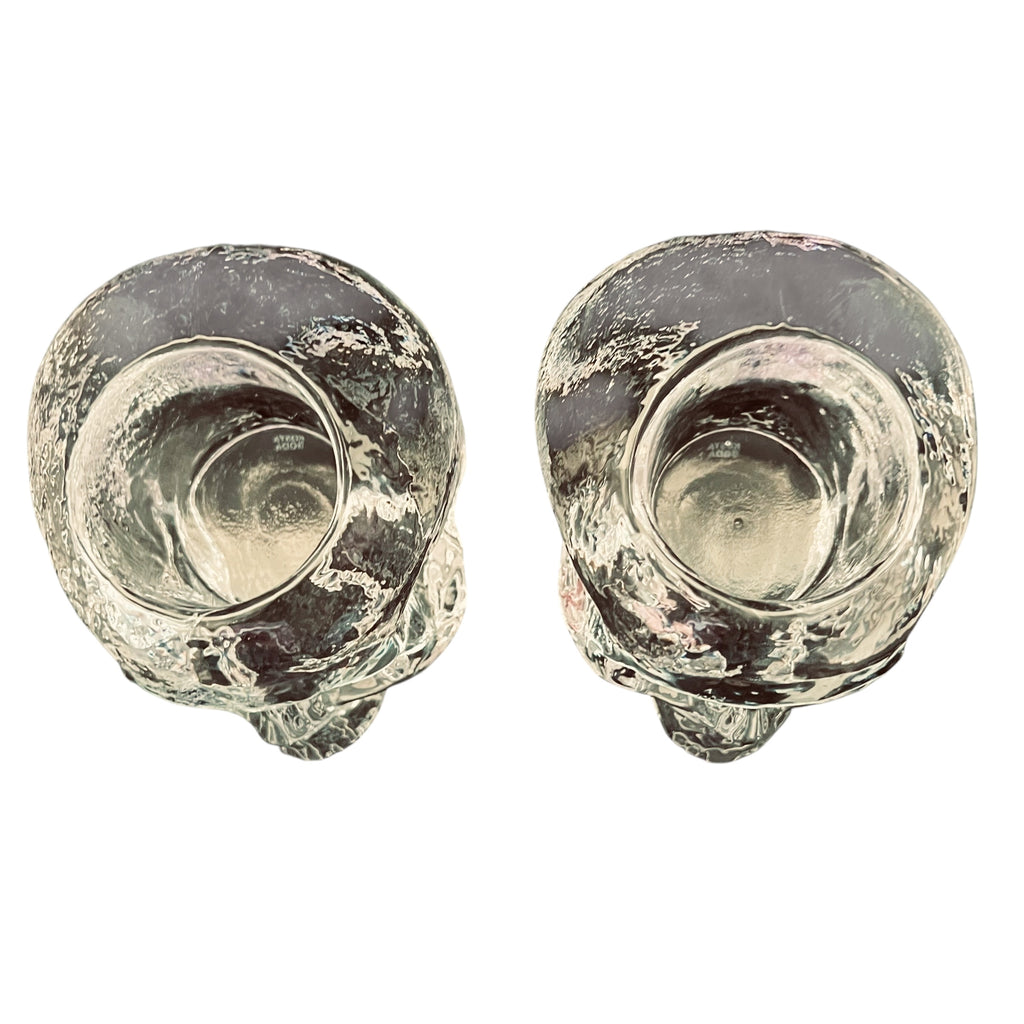 Kosta Boda Still Life Votive Clear Pair of Candle Holders