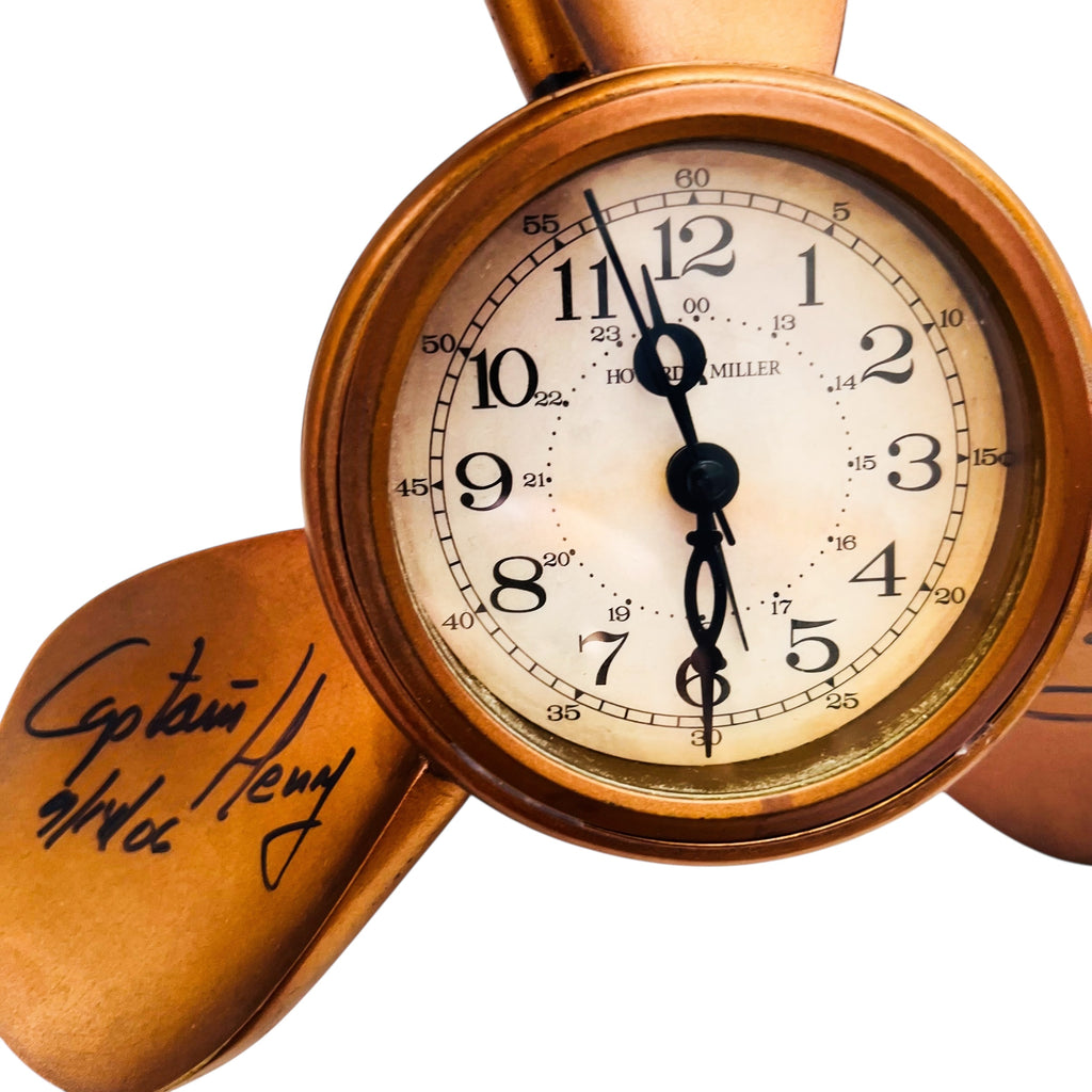 Disney Cruise Lines Howard Miller Propeller Alarm Clock Wall Hanging Signed