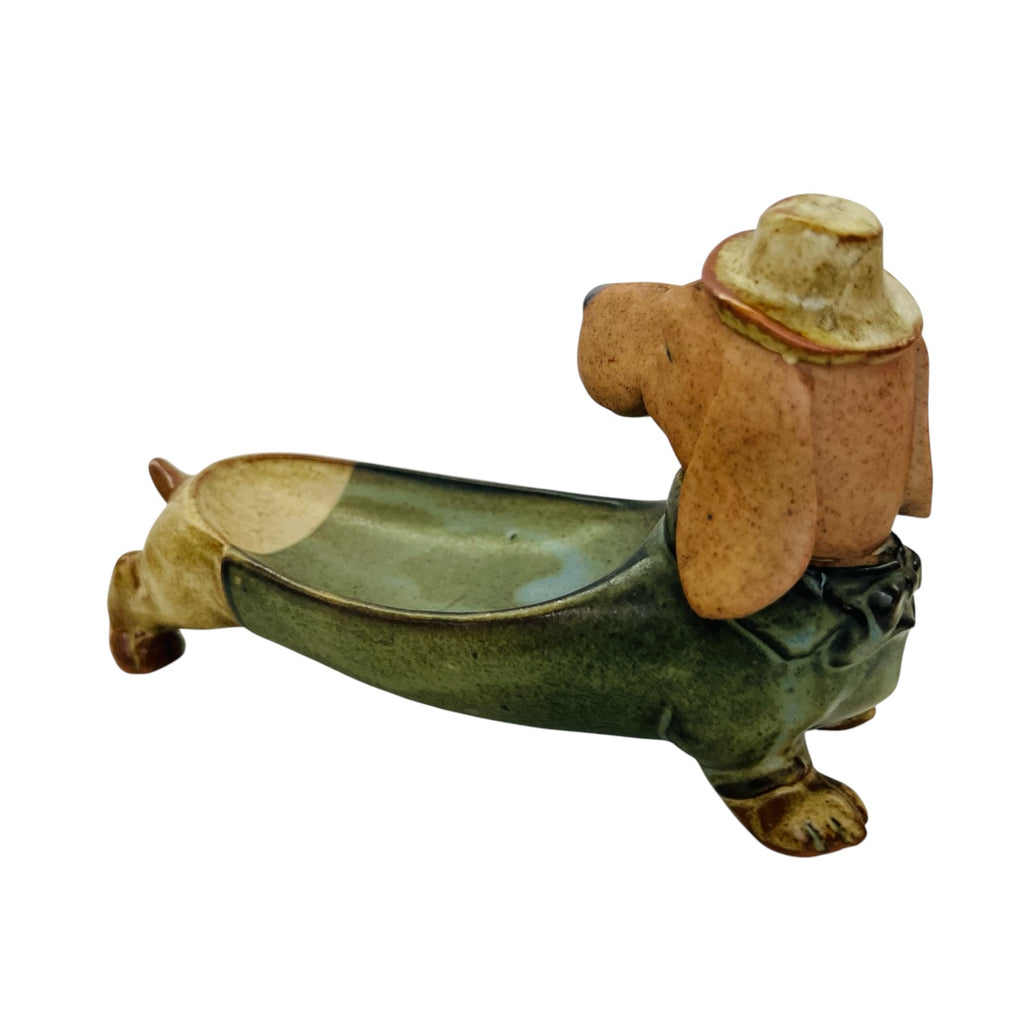 Vintage Dachshund Wiener Dog Trinket Dish Figurine