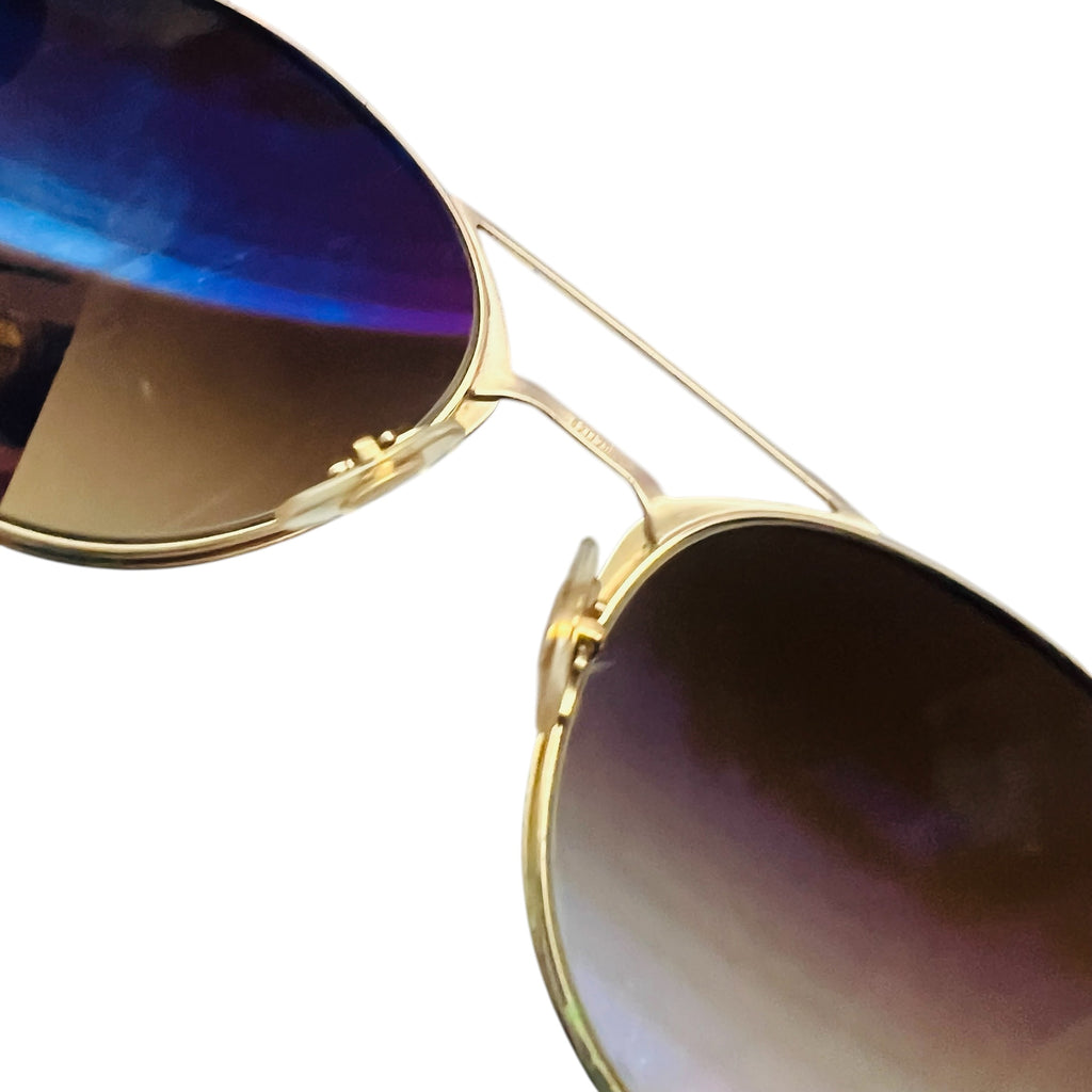 Ray-Ban Round Brown Gradient Sunglasses