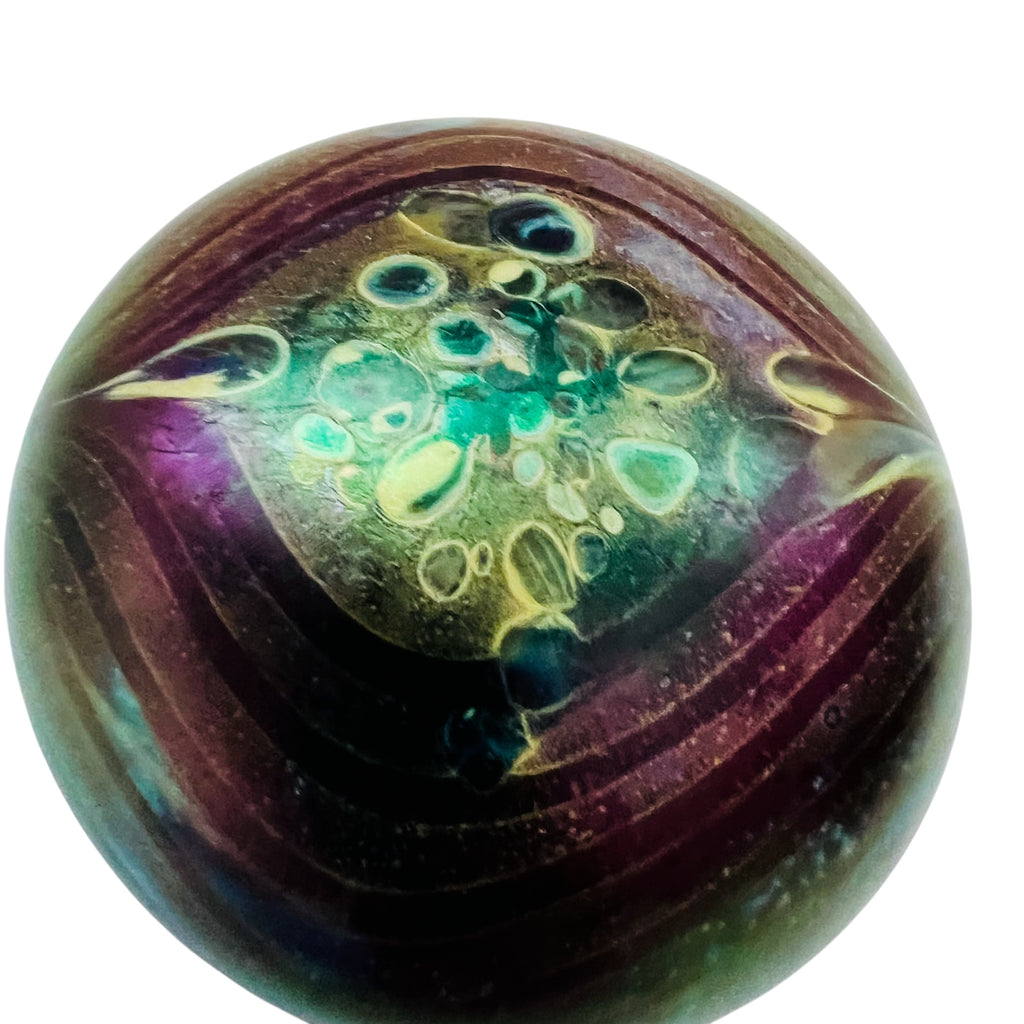 Vintage Robert Coleman RC Abstract Studio Art Glass Purple Paperweight