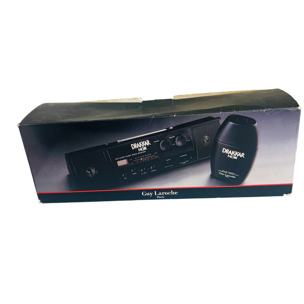 Vintage Drakkar Noir Alarm Clock Radio with 3.4 oz. Spray