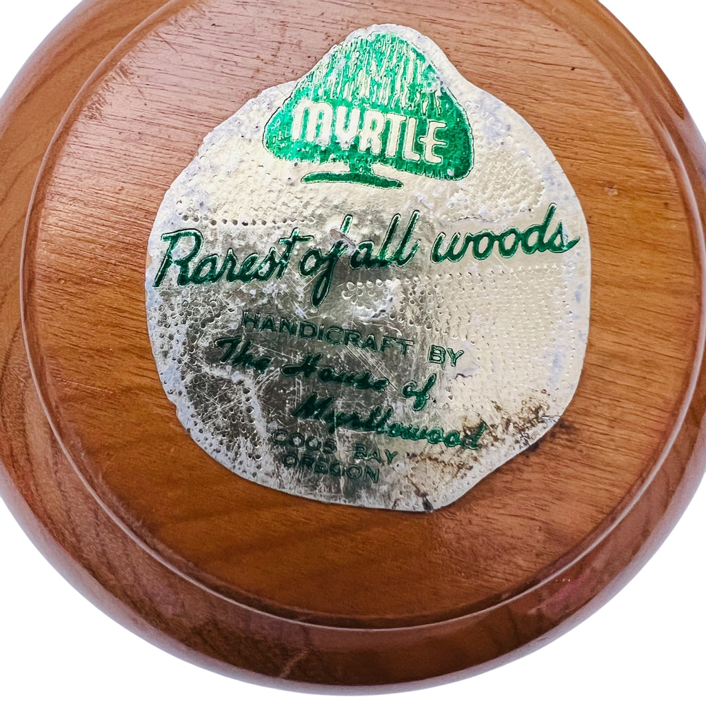 Vintage House Of Myrtlewood Myrtlewood Round Wooden Bowl with Lid from Oregon