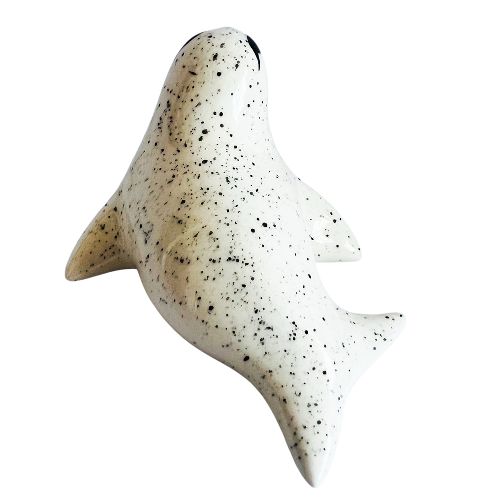 Vancouver Canada White and Black Ceramic Seal Figurine