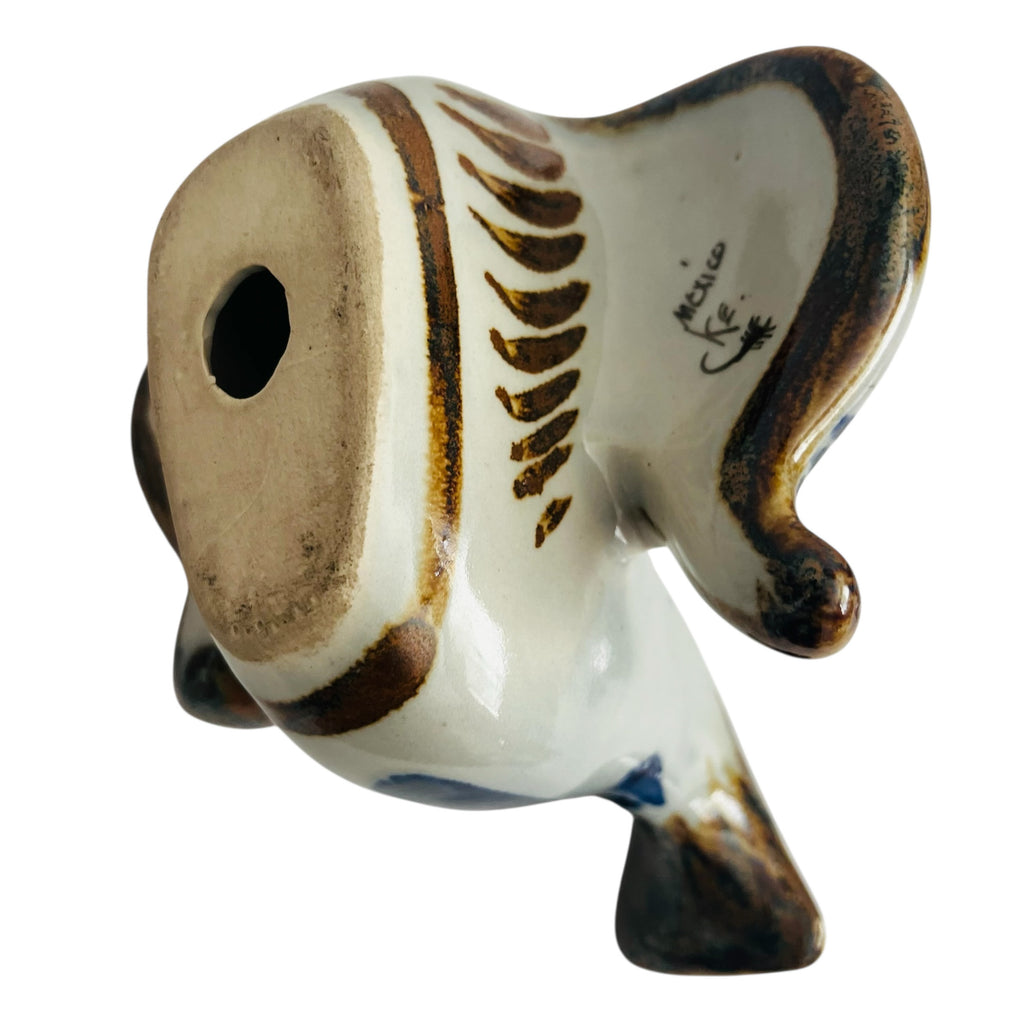 Vintage KE Ken Edwards Bird Signed Mexico Pottery Bird