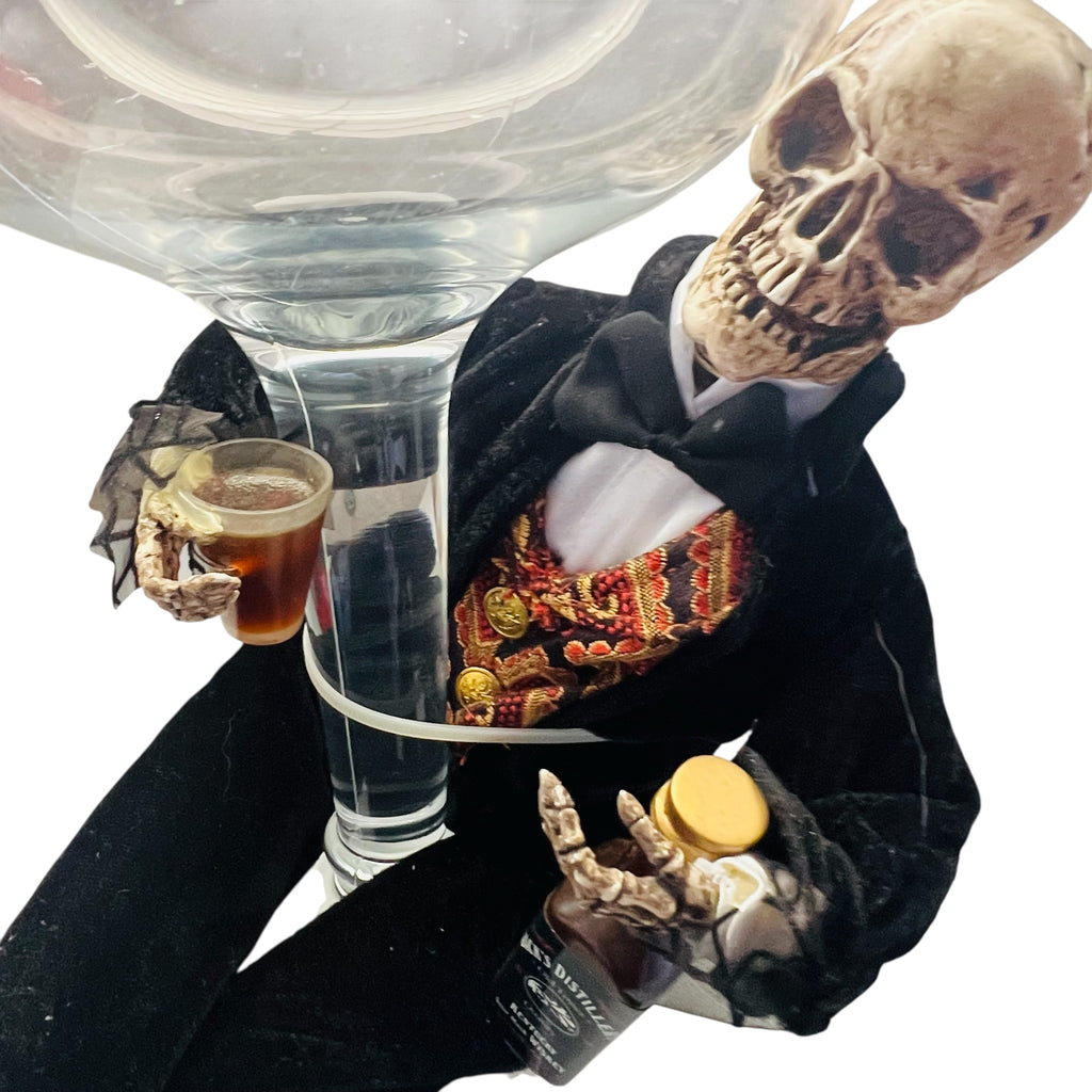 Karen Didion Crakewood Collection Halloween Skeleton Figure Bowl