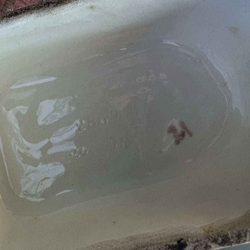 Antique Bisque Porcelain Figure Lady Planter Figurine