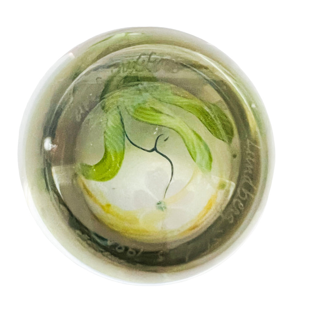 Vintage Lundberg Studios Art Glass Paperweight