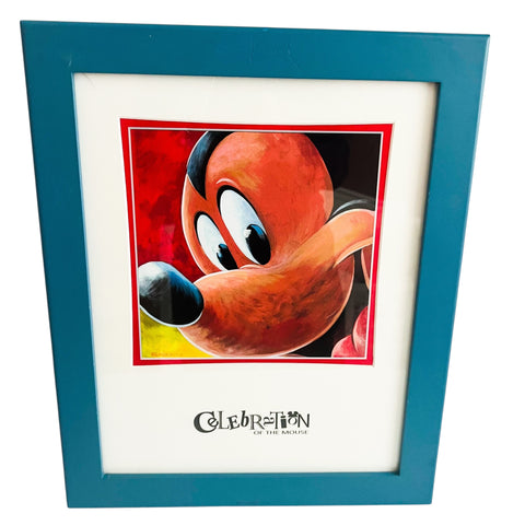 Disney Celebration Of The Mouse Colorful Mickey by Brian Blackmore Framed Art Print