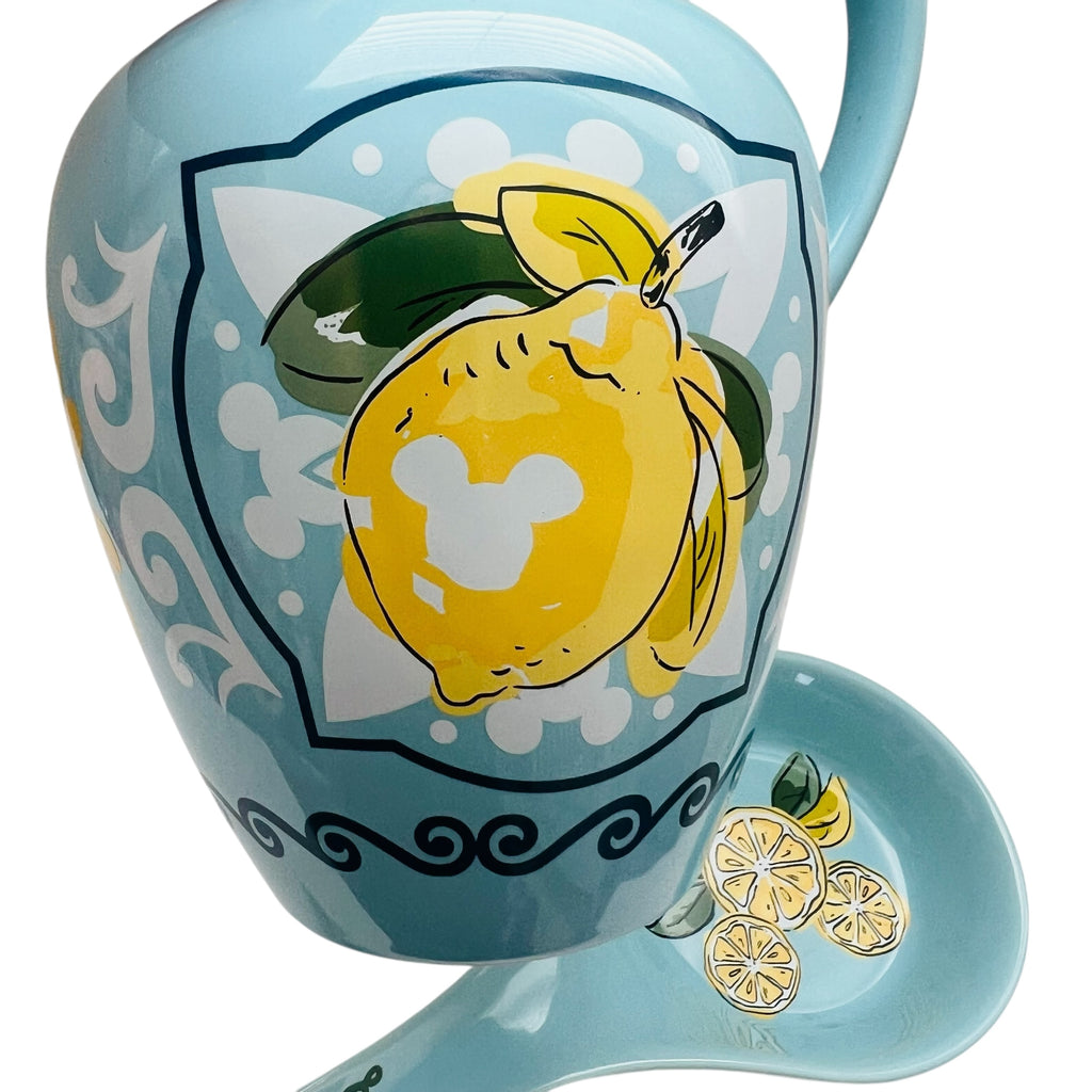 Disney Mickey Mouse Ceramic Limoncello Bottle Pitcher and Spoon Rest Set
