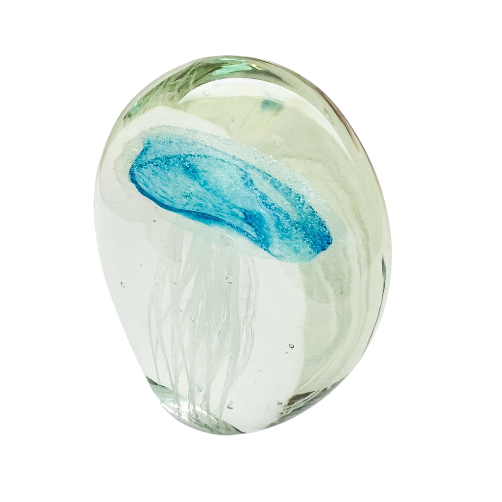 Two’s Company Jellyfish Art Glass Paperweight