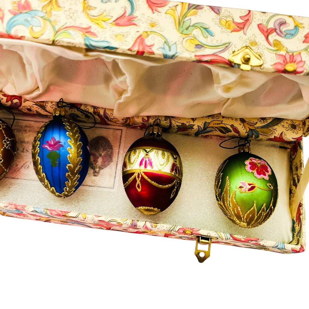 Vintage Germany Black Forest Collection Limited Edition Glass Egg Ornaments