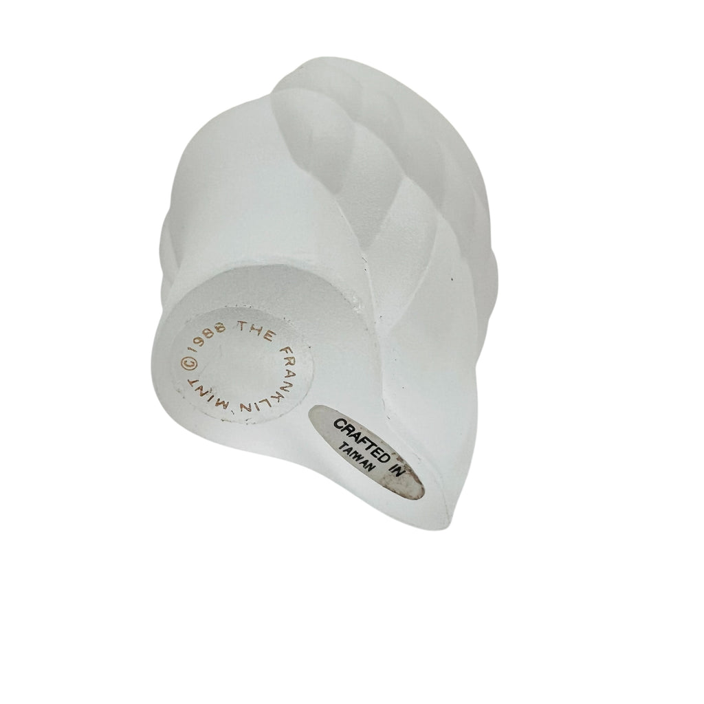 Vintage 1980 The Franklin Mint Drosted Owl Bird Figurine