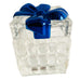 Vintage Glass Blue Bow Christmas Box