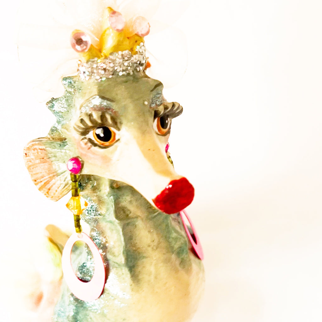 Katherine's Collection Seahorse Kissing Lips Ornament