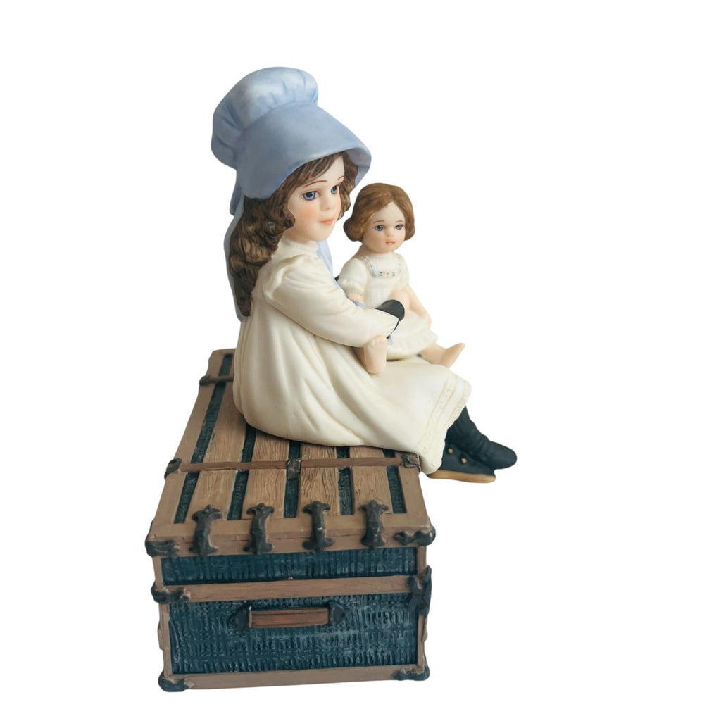 Vintage Jan Hagara "Adrianne" Limited Edition Porcelain Shelf Sitter Figurine with Trunk