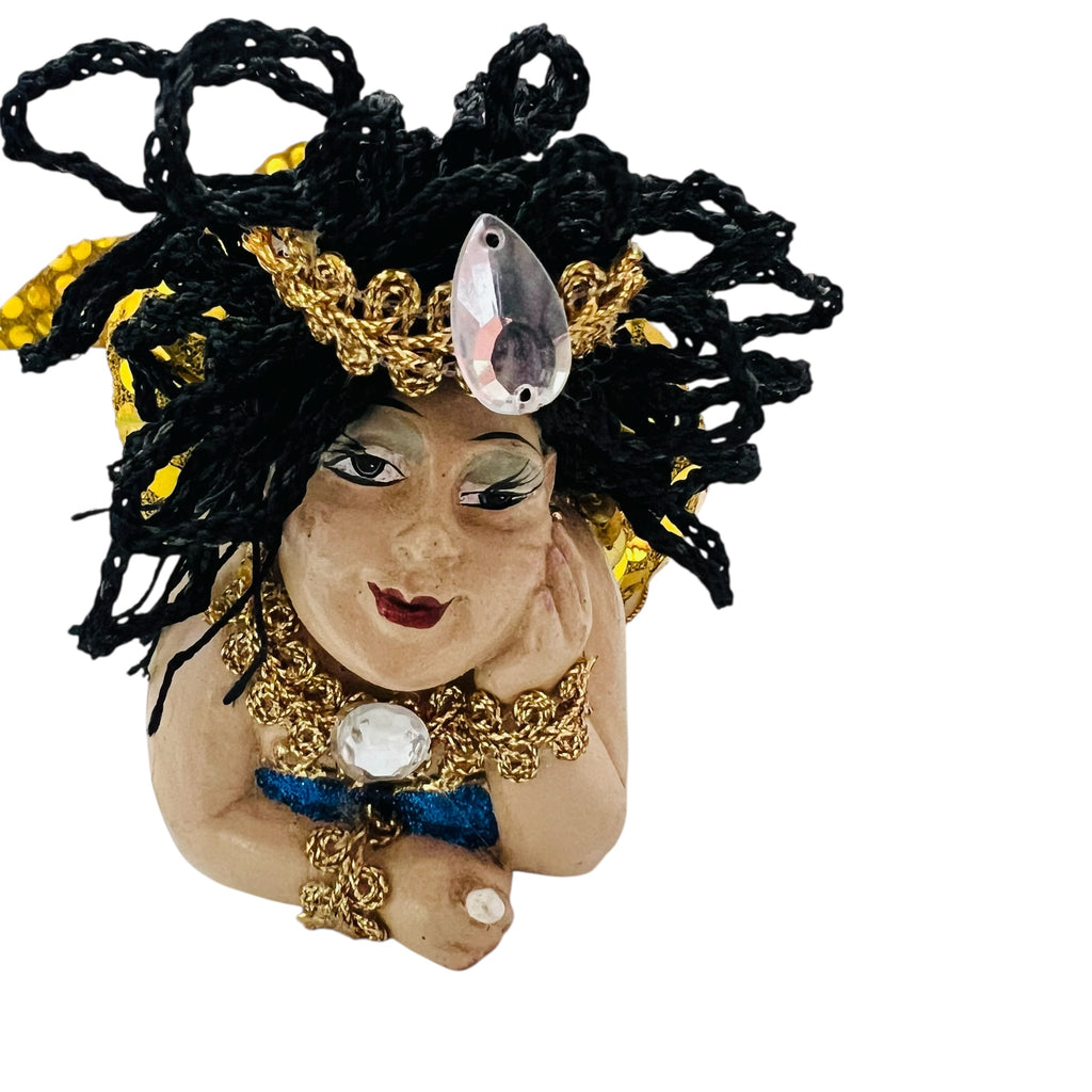 Vintage Katherine's Collection Gold Sequin Mermaid Doll Wayne Kleski