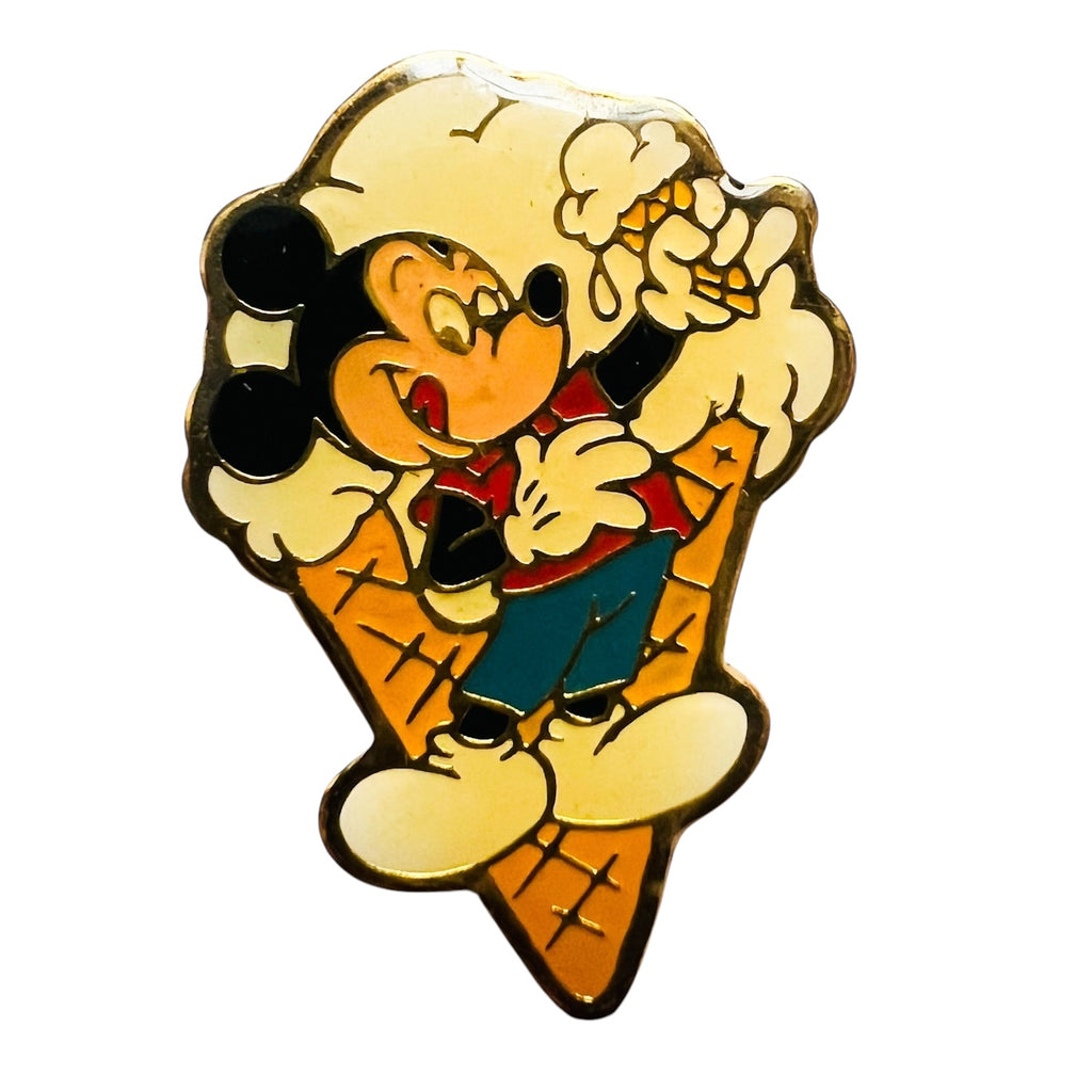 Vintage Disney Ice Cream Cone Mickey Mouse Pin