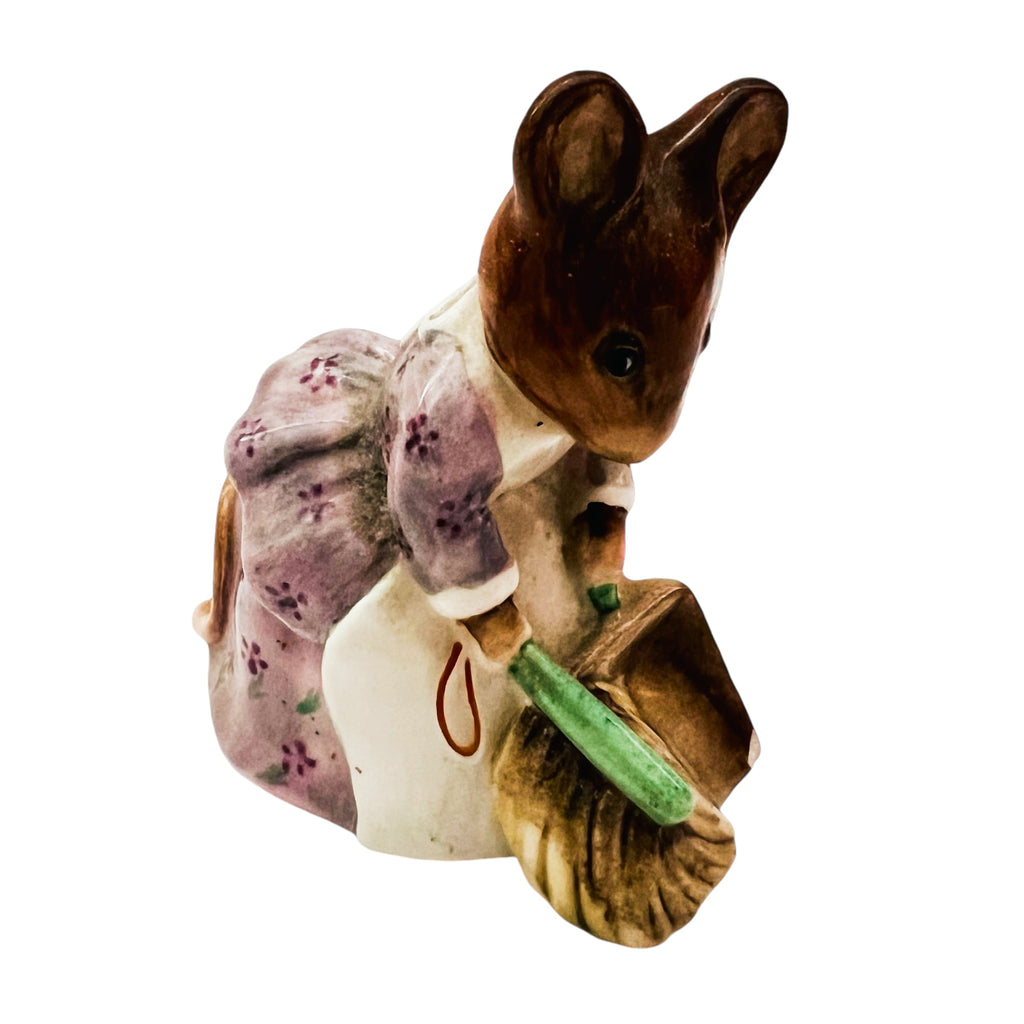 Beatrix Potter’s Hunca Munca Sweeping Beswick England Figurine