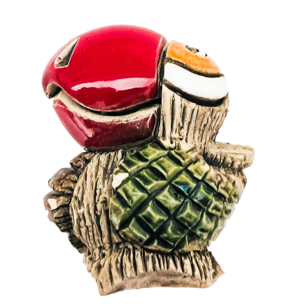 Vintage Artesania Rinconada Papagayo Parrot Red Beak Uruguay Figure
