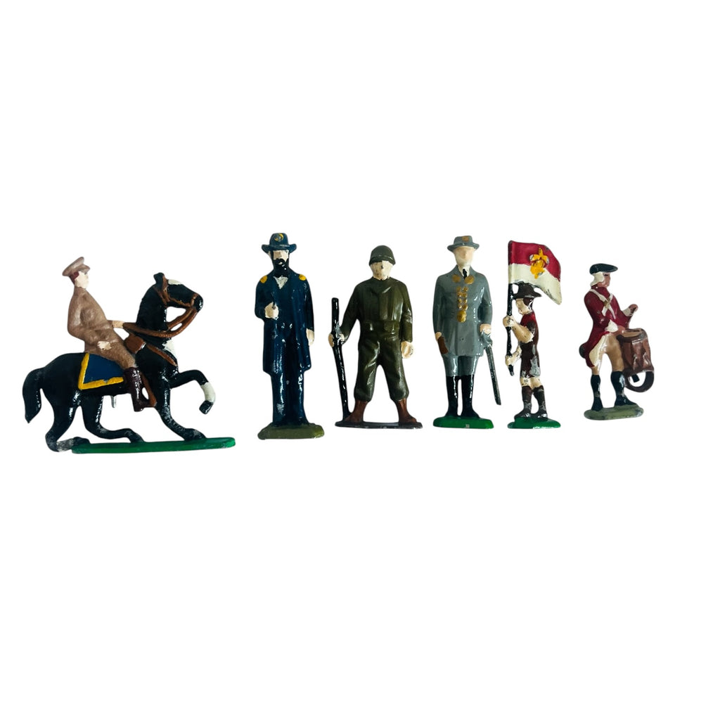 Vintage Metal Military Soldier Toy Figurine Lot