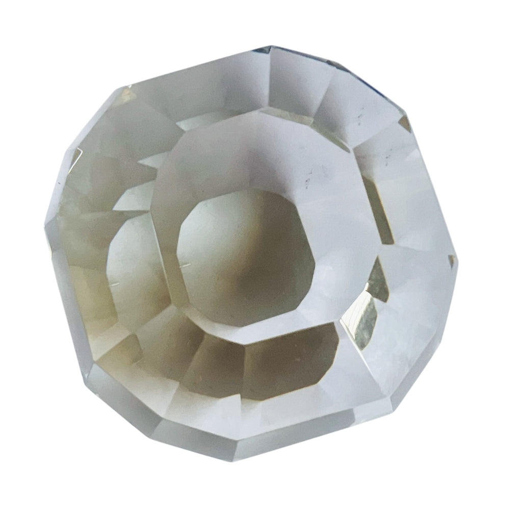 Crystal Orb Clear Frosted Round Square Art Glass Paperweight