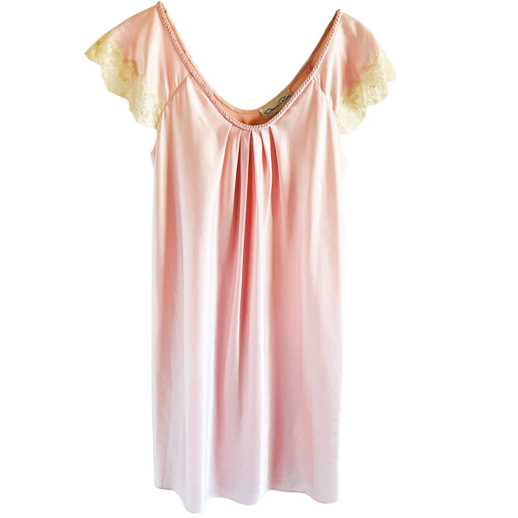 Oscar de la Renta Neiman Marcus Pale Pink Lingerie Nightie