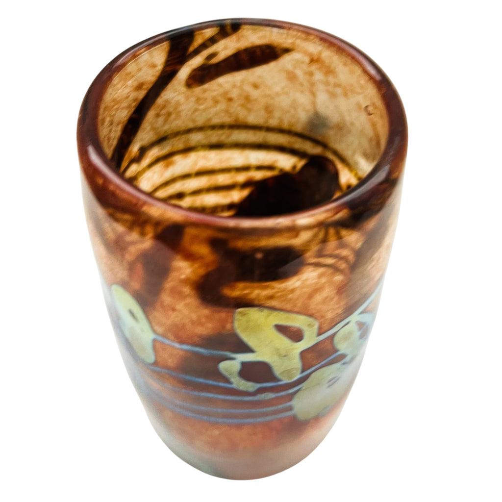 Vintage Mdina Mottled 1995 Signed Studio Art Glass