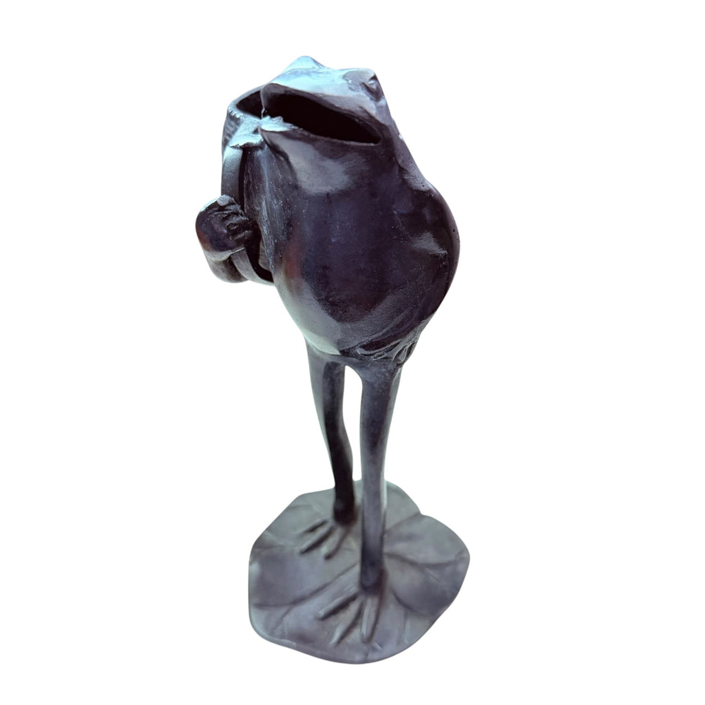 Vintage Frog Spill Holder Metal Figurine