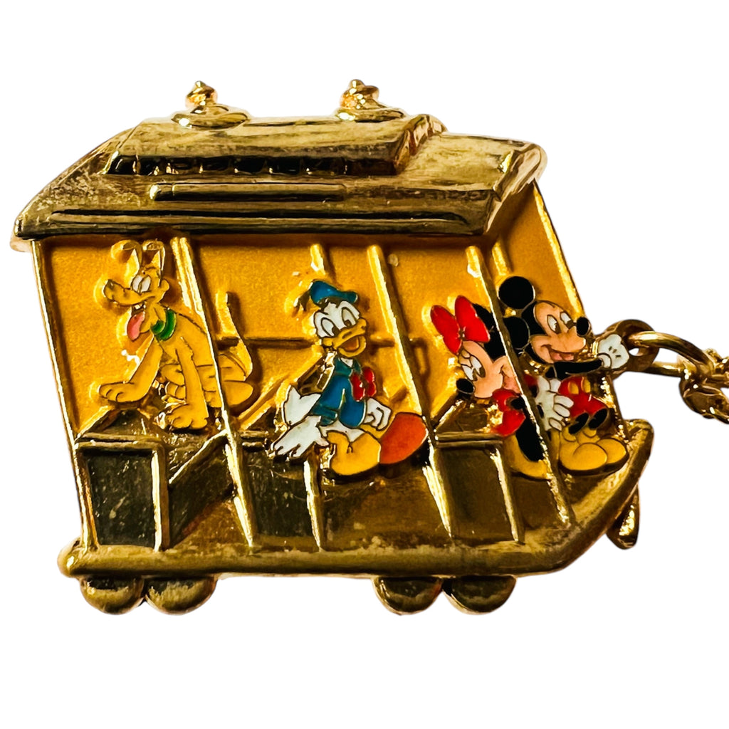 Disney Disneyland 50th Golden Vehicle Mickey Minnie Donald Pluto Horse Trolley Pin