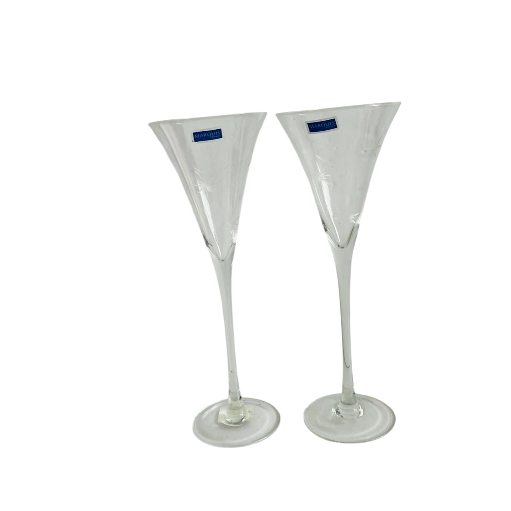 Pair of Marquis by Waterford Celebration Toasting Champagne Flutes