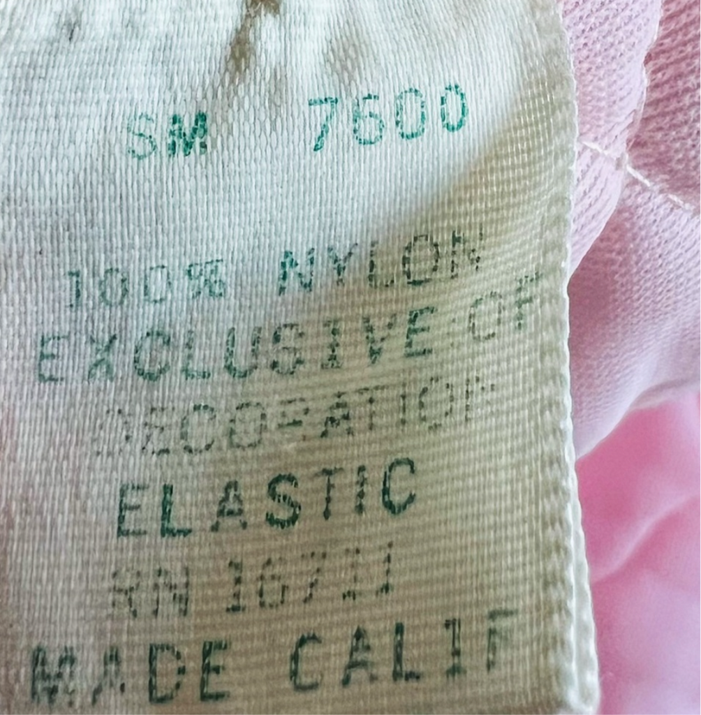 Vintage Quilted Pink Ruffle Trim Bed Jacket