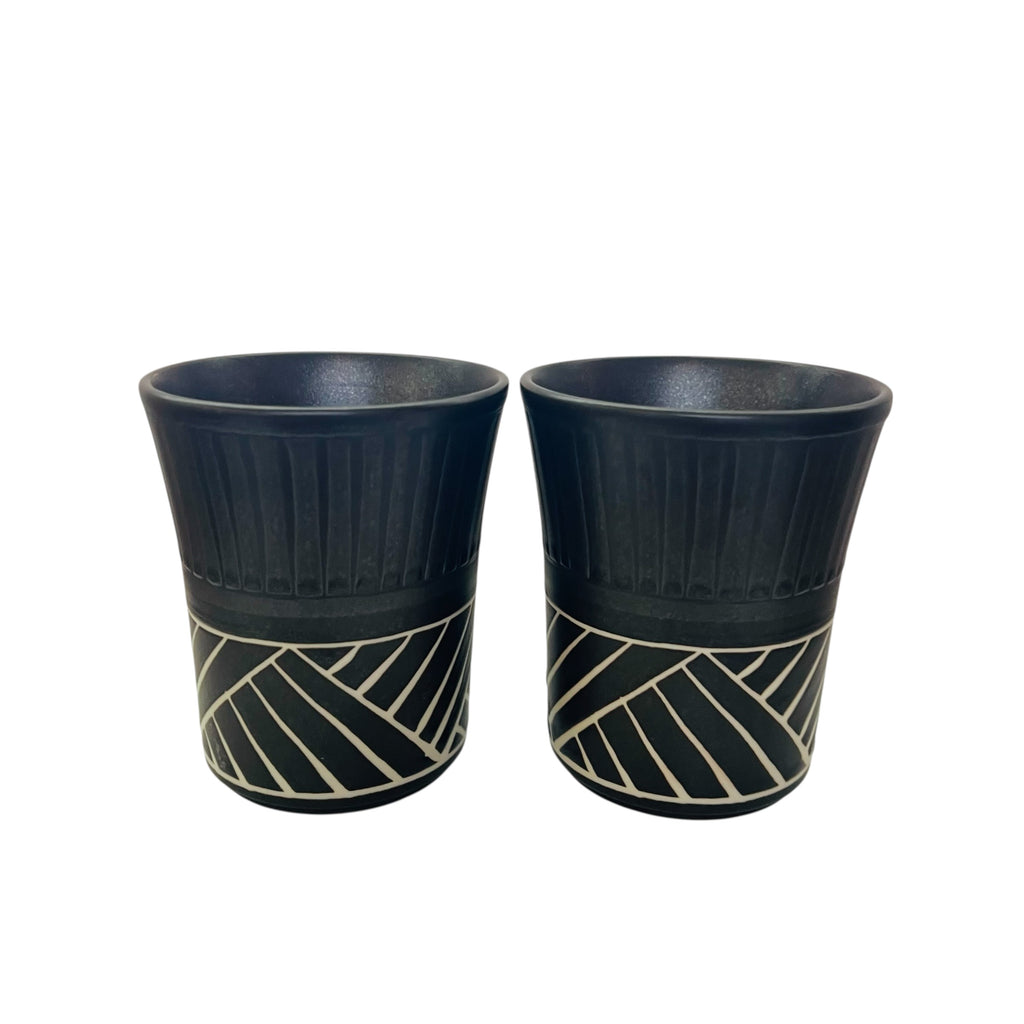 Vintage Toki Japan Art Pottery Mug -Set of 2