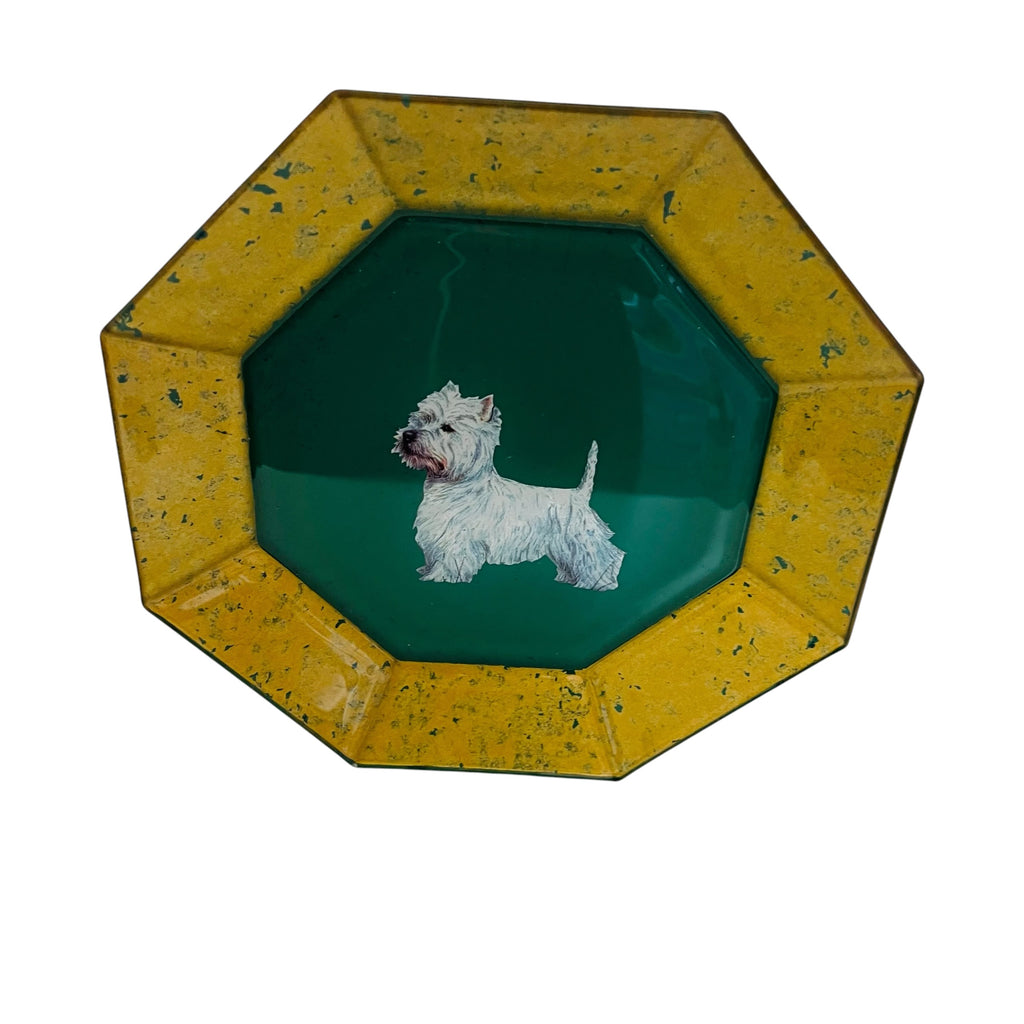 Scully & Scully Reverse Painted French West Highland Terrier Decorative Plate