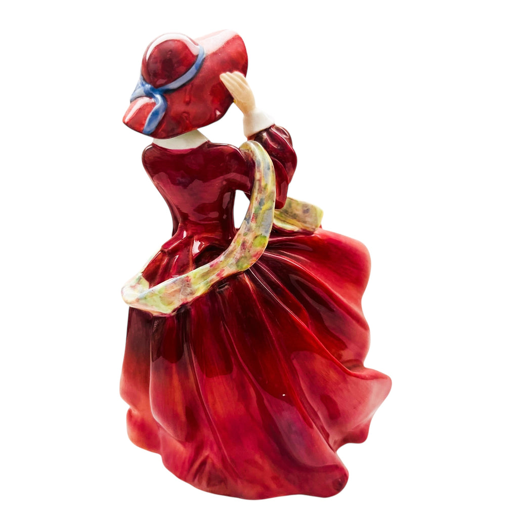 Vintage Royal Doulton England Lady Top Of The Hill Figurine