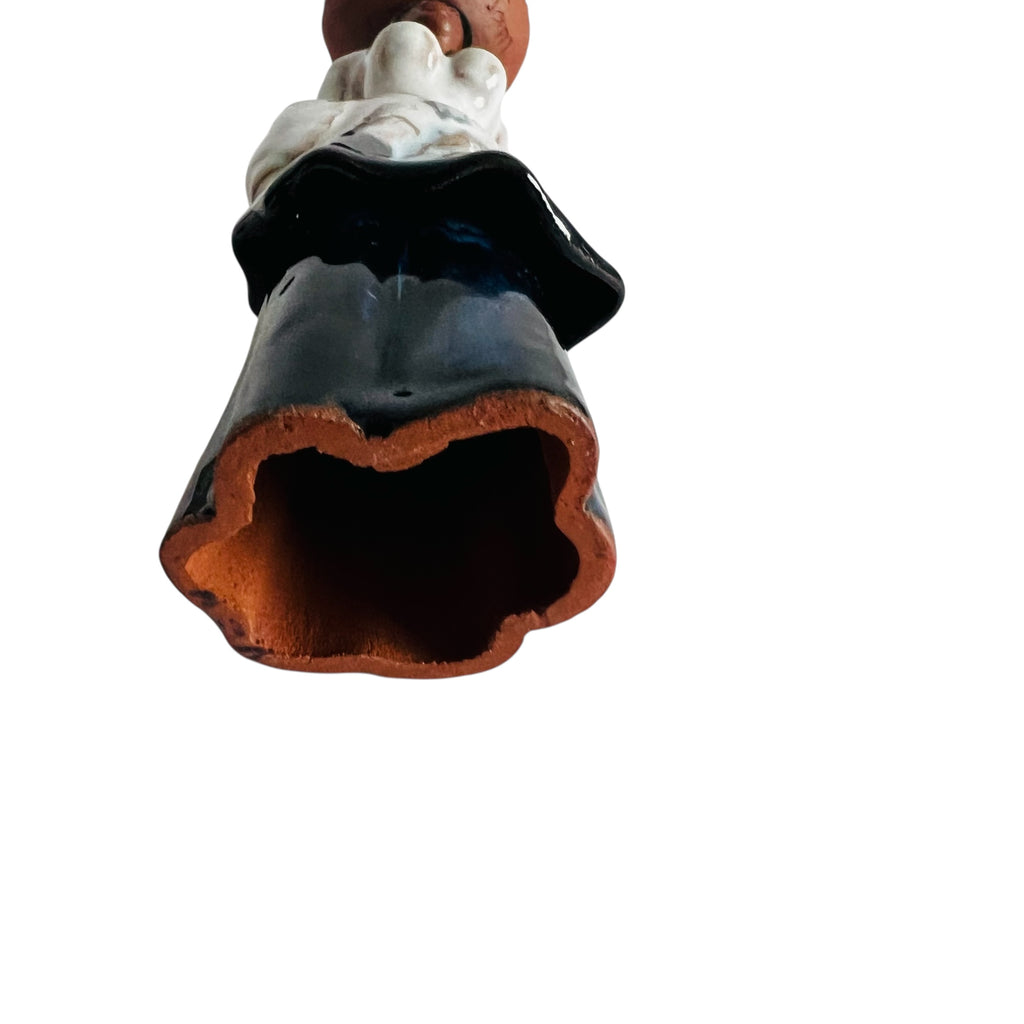 Vintage Jamaican Island Girl Sculpture Fruit Basket Caribbean Figure