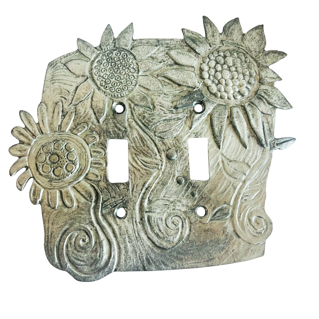 Leandra Drumm Flower Garden Sunflower Double Light Switch Cover