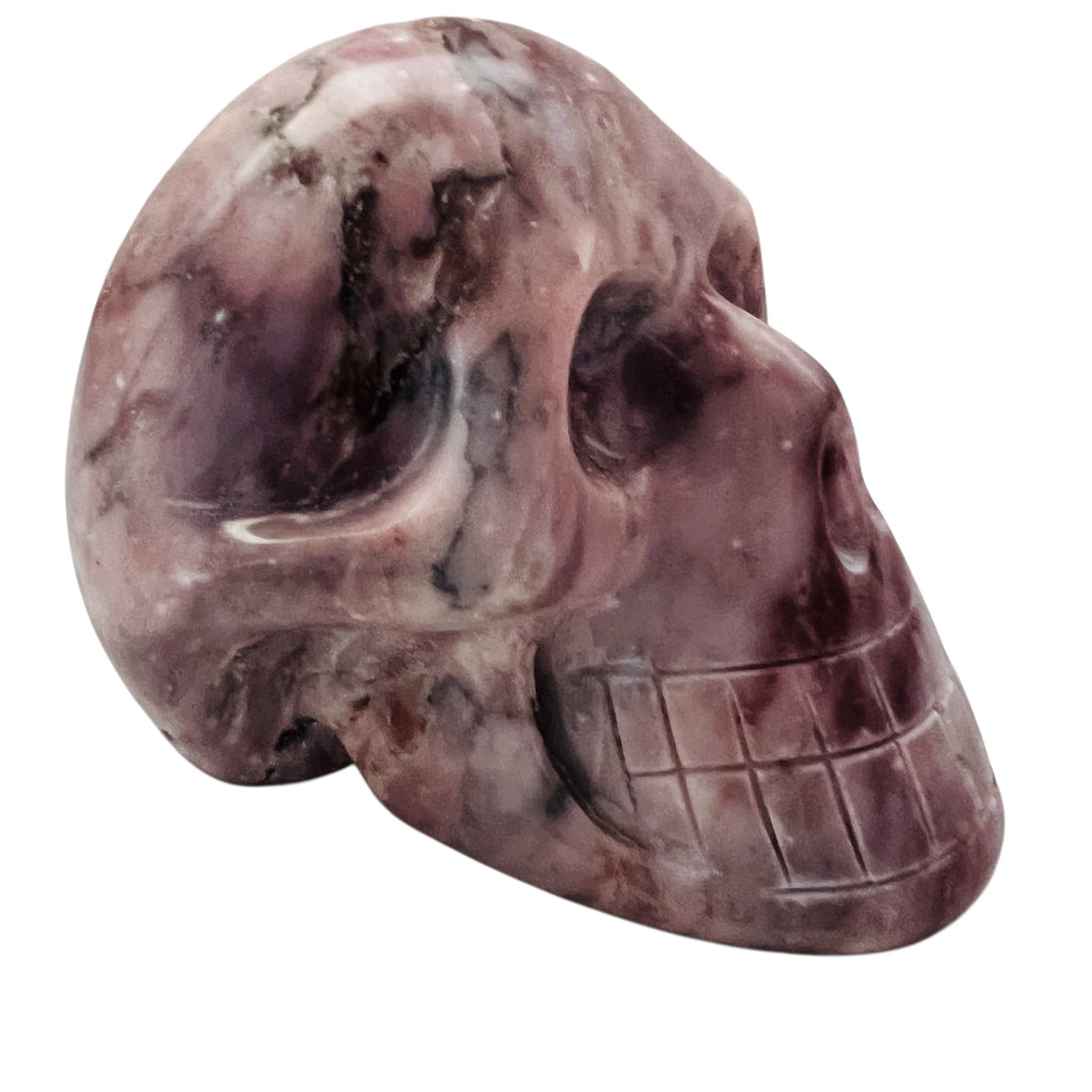 Hand Carved Stone Skull Sculpture
