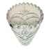 Vintage Lead Crystal Etched Grapes Saw Tooth Edge Vase