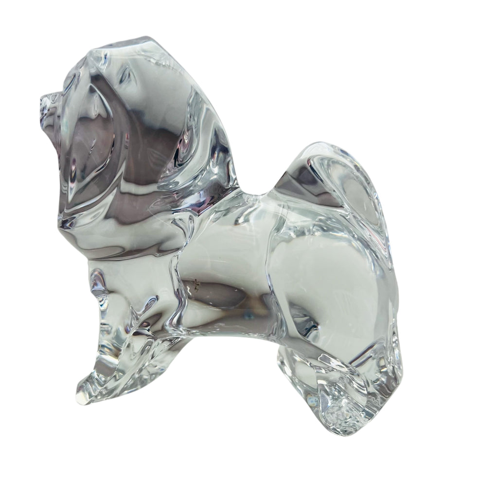 Vintage Baccarat Crystal Chow Chow Dog Figurine