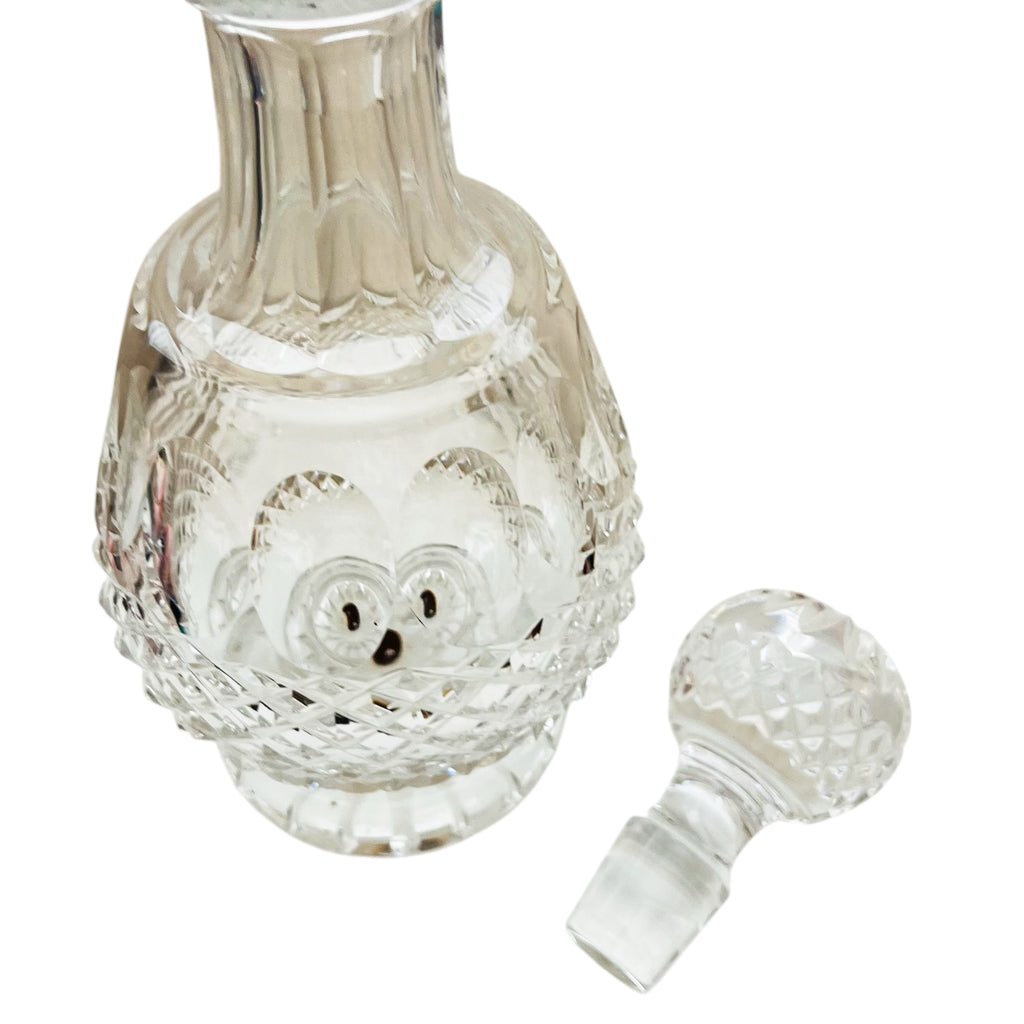 Vintage Waterford Heavy Cut Glass Crystal Decanter w/Stopper
