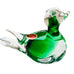 Vintage Murano Glass Green Clear Duck Figurine