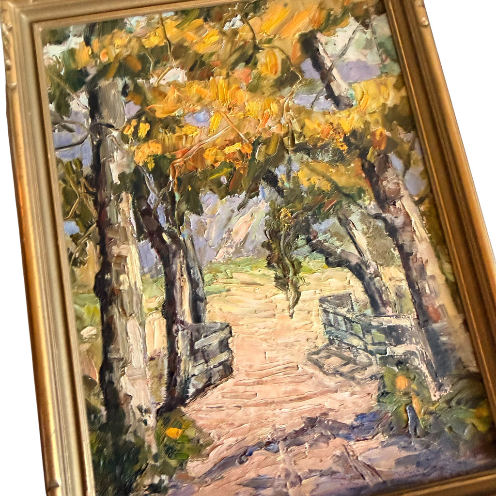 Original Landscape Oil Painting in Gold Frame by artist Virgina Wolley