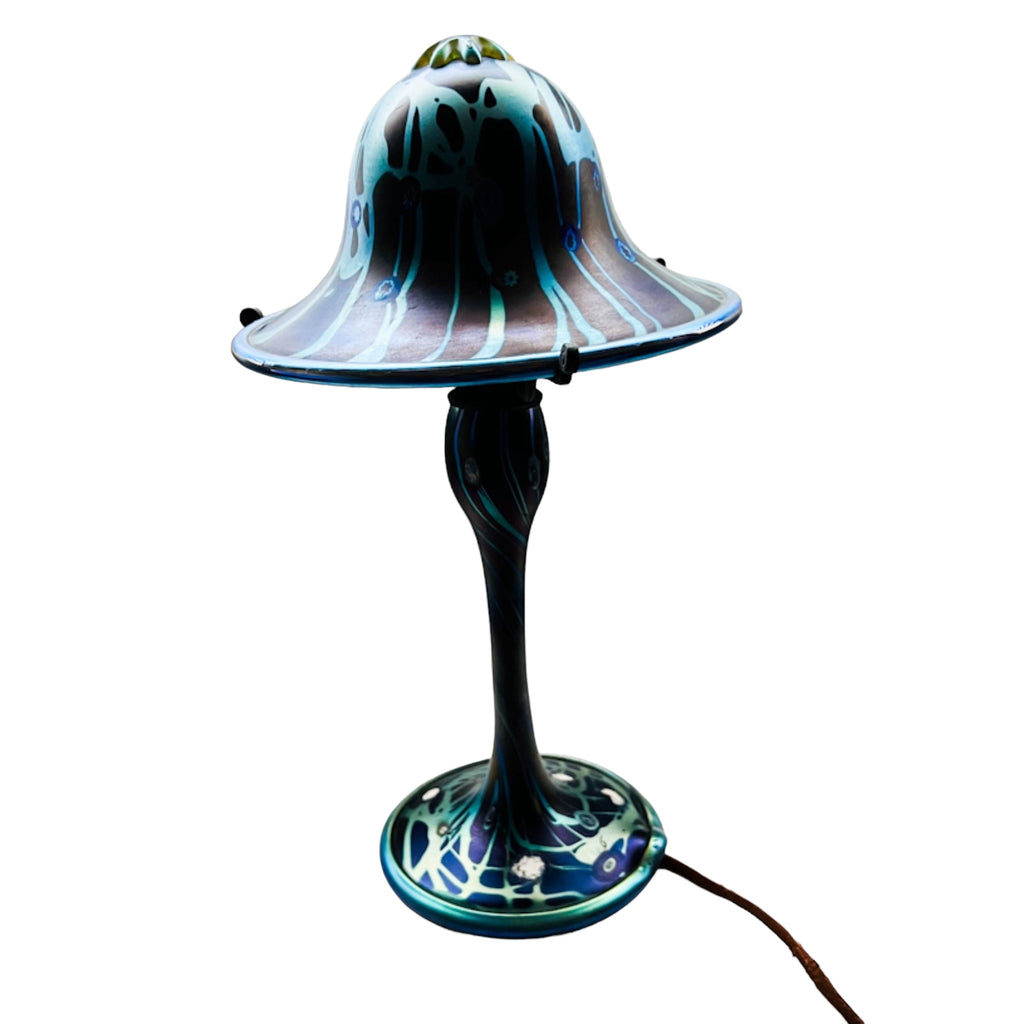 Vintage Carl Radke Phoenix Studios Signed Art Glass Table Lamp