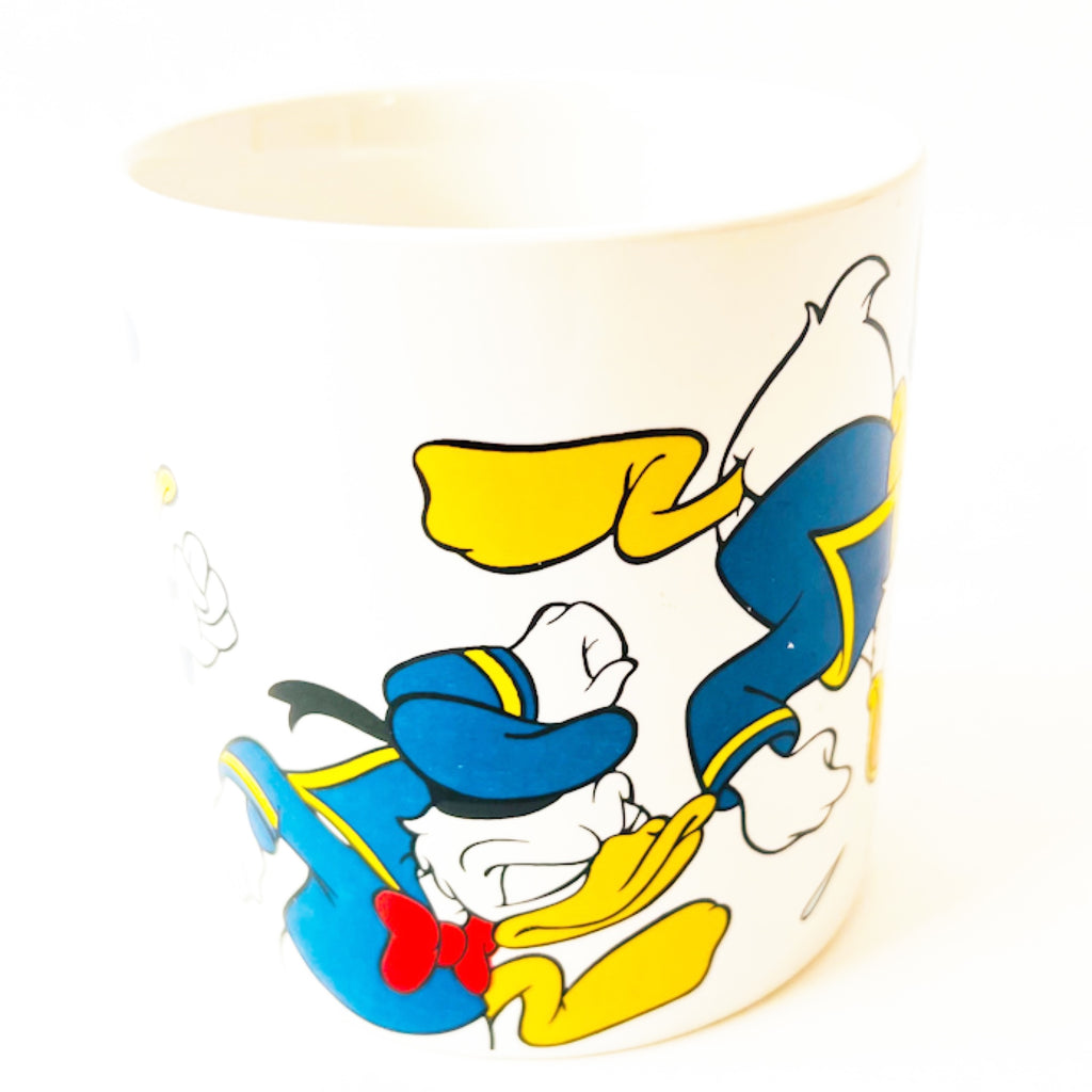 Vintage Disney 1980s Donald Duck Character Getting Angry Ceramic Mug